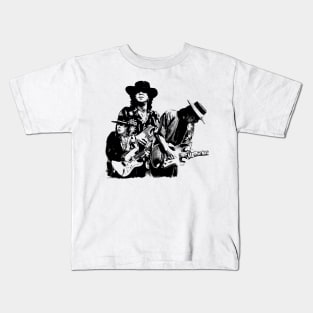 Stevie Ray Vaughan // pencil sketch Kids T-Shirt